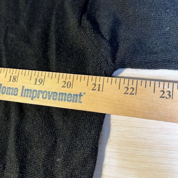 Mens VTG FIJI Black Wool Blend Sweater L 90s Made in Italy Casual Classic Classy - Picture 6 of 8